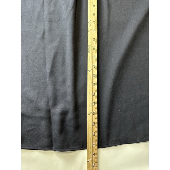 Lands' End Women's 24W Navy Blue 100% Polyester Short Sleeves Hidden Buttons - Picture 16 of 16